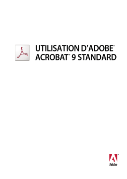 Adobe Acrobat 9 Standard Manuel utilisateur