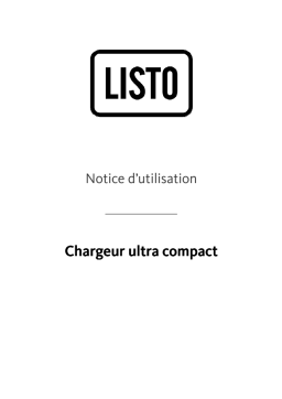 Listo CHARGEUR ULTRA COMPACT Manuel utilisateur