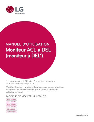 22MK430H-B | 22MN430H-B | 24MK430H-B | 27MK400H-B | LG 20MK400H-B Manuel du propriétaire | Fixfr