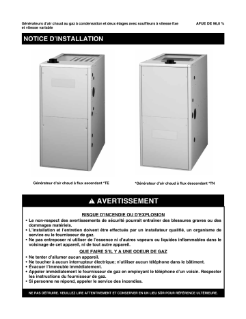 MGC2T(E,N) - FS | PGC2T(E,N) - FS | KG7T(E,N) | FG7T(E,N) - FS | FG7T(E,N) - VS | Guide d'installation | Gibson PGC2T(E,N) - VS Manuel utilisateur | Fixfr