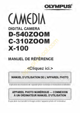 Olympus Camedia X100 Manuel utilisateur