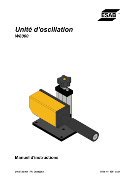 ESAB Weaving unit W8000 Manuel utilisateur