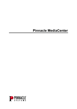 Avid Pinnacle MediaCenter 2 Mode d'emploi