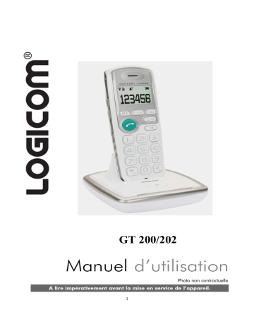 Manuel du propriétaire | Logicom GT 200 Manuel utilisateur | Fixfr