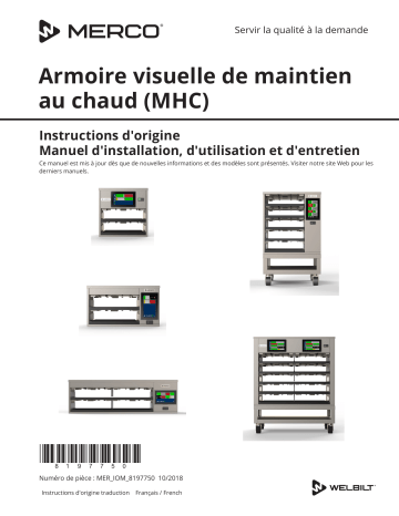 Merco Products Merco Visual Holding Cabinet (MHC) Manuel utilisateur | Fixfr