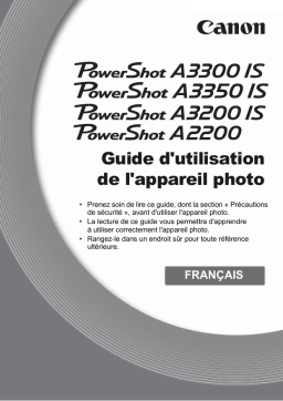 Canon PowerShot A3200 IS Manuel utilisateur