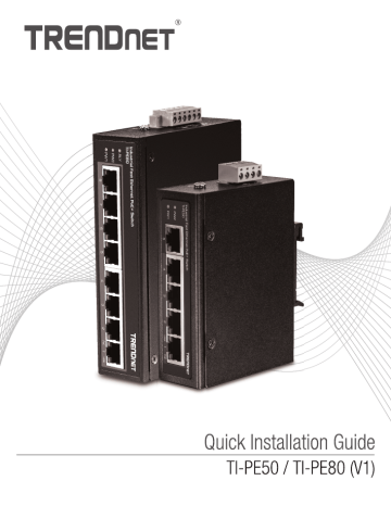 Trendnet TI-PE50 5-Port Industrial Fast Ethernet PoE+ DIN-Rail Switch Manuel utilisateur | Fixfr