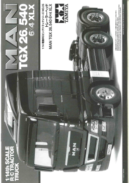 Tamiya MAN TGX 26. 540 6x4 XLX Big Truck Manuel utilisateur