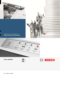 Bosch SMU63N25EU Lave-vaisselle Manuel utilisateur