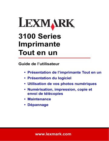 Manuel du propriétaire | Lexmark P3150 Manuel utilisateur | Fixfr