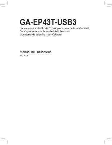 Manuel du propriétaire | Gigabyte GA-EP43T-USB3 Manuel utilisateur | Fixfr