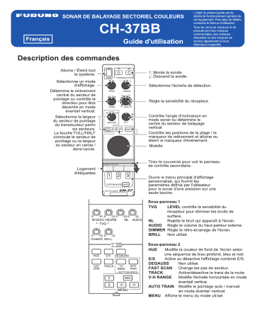 CH37BB/113 | Mode d'emploi | Furuno CH37BB/162 Manuel utilisateur | Fixfr