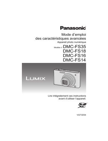 DMC FS16 | DMC FS14 | DMC FS35 | Panasonic DMC FS18 Mode d'emploi | Fixfr