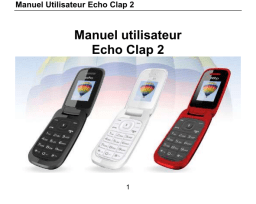 Echo Mobiles Clap 2 Mode d'emploi