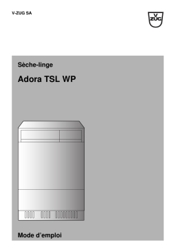 V-ZUG 959 Dryer Adora TSL WP Export Manuel utilisateur