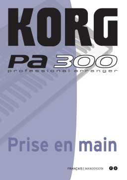 Korg PA300 Manuel utilisateur