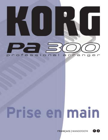 Mode d'emploi | Korg PA300 Manuel utilisateur | Fixfr