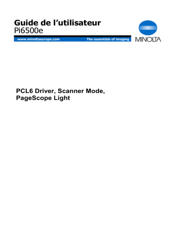 Manuel du propriétaire | Konica Minolta PI6500E Manuel utilisateur | Fixfr