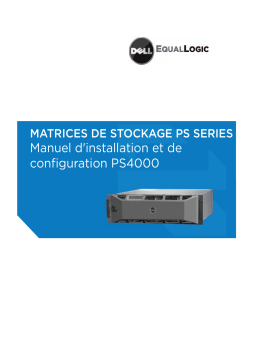 Dell EqualLogic PS4000XV storage Manuel utilisateur