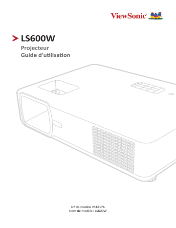 ViewSonic LS600W PROJECTOR Mode d'emploi | Fixfr