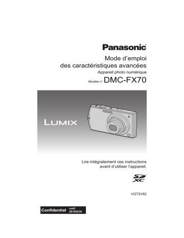 Panasonic DMC FX70 Mode d'emploi | Fixfr