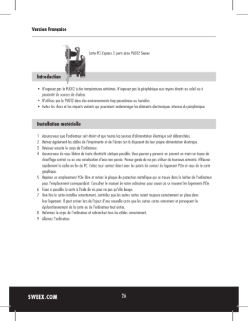 Manuel du propriétaire | Sweex PU012 Manuel utilisateur | Fixfr