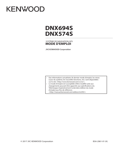 DNX 574 S | Kenwood DNX 694 S Mode d'emploi | Fixfr