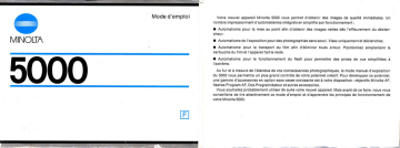 Mode d'emploi | KONICA 5000 Manuel utilisateur | Fixfr