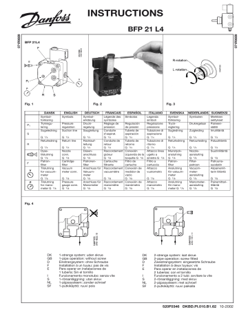 Danfoss Poil Pump BFP 21 L4 Service Guide d'installation | Fixfr