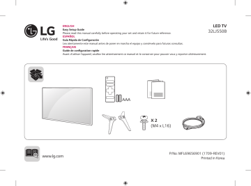 LG 32LJ550B Manuel du propriétaire | Fixfr