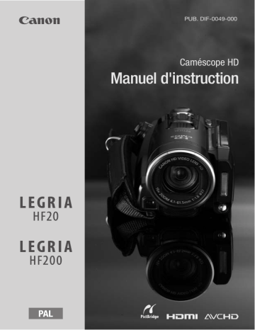 Manuel du propriétaire | Canon LEGRIA HF200 Manuel utilisateur | Fixfr