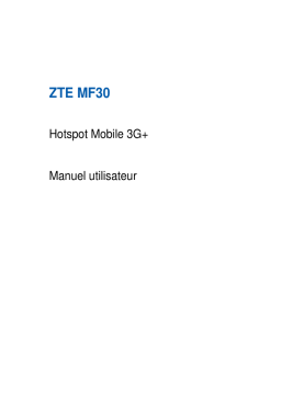 ZTE MF30 Manuel utilisateur