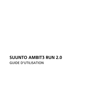 Mode d'emploi | Suunto Ambit 3 Run 2.0 Manuel utilisateur | Fixfr