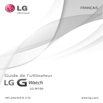 LG S&eacute;rie G Watch Manuel utilisateur