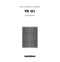 Gaggenau VR421110 Manuel utilisateur