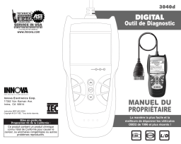 Innova 3040d OBD2 Scan Tool Manuel utilisateur