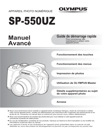 Olympus SP550 UZ Manuel utilisateur | Fixfr