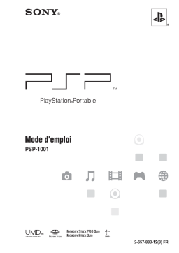 Sony PSP 1001 v2.5 Mode d'emploi