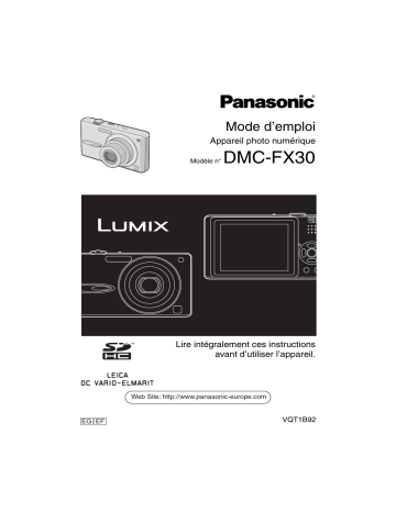 Panasonic DMC FX30 Mode d'emploi | Fixfr