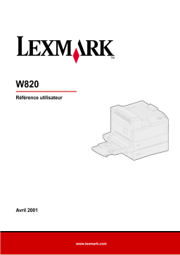 Lexmark W820 Manuel utilisateur