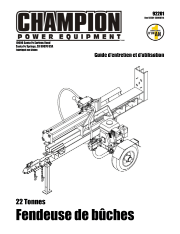 Champion Power Equipment 92201 Manuel utilisateur | Fixfr