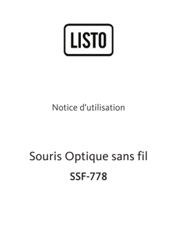 Listo SOURIS OPTIQUE SANS FIL SSF-778 Manuel utilisateur