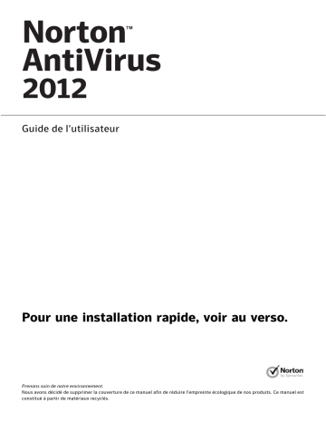 Mode d'emploi | Symantec Norton AntiVirus 2012 Manuel utilisateur | Fixfr