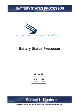 Samlexpower BSP-500 Manuel du propriétaire