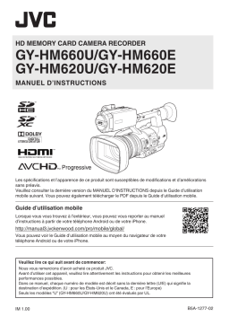 JVC GY HM660E, HM660U Manuel utilisateur