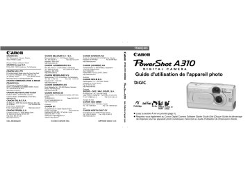 Mode d'emploi | Canon PowerShot A310 Manuel utilisateur | Fixfr