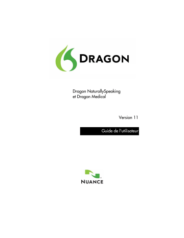 Mode d'emploi | Nuance Dragon Medical 11 Manuel utilisateur | Fixfr