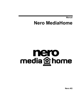 Nero NERO MEDIAHOME Manuel utilisateur