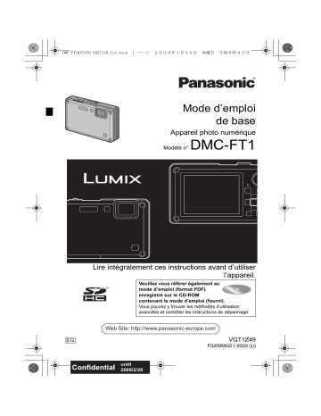 Panasonic DMC FT1 Mode d'emploi | Fixfr