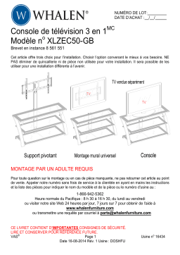 Whalen XLZEC50-GB Camarillo 50" 3-in-1 TV Stand  Manuel utilisateur